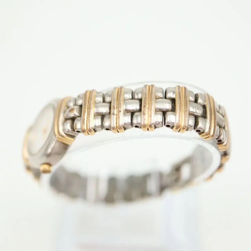 Vintage Pulsar Women Watch 19mm Oval Two Tone Stainless Steel Bracelet V700-X077